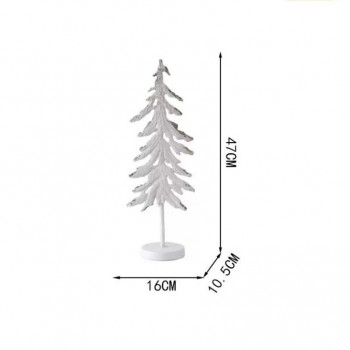 تحفه شتويه معدن بستايل شجره صنوبر باللون الابيض 8874