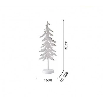 تحفه شتويه معدن بستايل شجره صنوبر باللون الابيض 8874