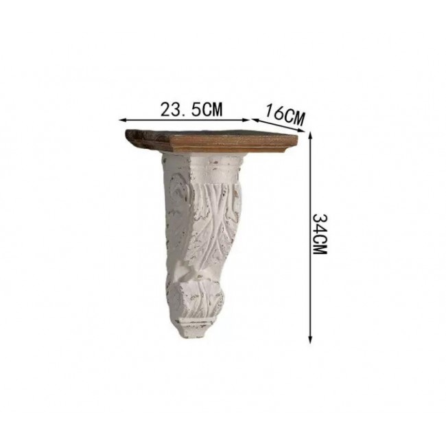 رف جداري بسطح خشب بستايل شابي شيك متوفر الحجمين 8867