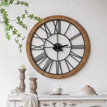 ساعه جداريه مستديره بطراز الاوربي الفاخر 8888