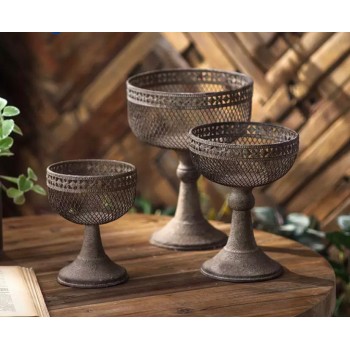 فازه معدن معتق بلمسات اوربيه ملائمه للنباتات متوفر 3 احجام 8788 فازه معدن معتق بلمسات اوربيه ملائمه للنباتات متوفر 3 احجام 8788