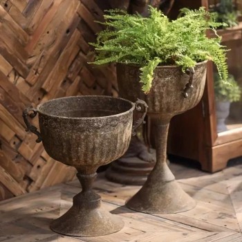  طقم فازه معدن مشغول يدويا على الطراز الاوربي العدد 2 8747