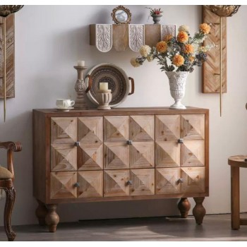 كونسول مصنوع من الخشب الطبيعي بتصميم هندسي عصري 8767 كونسول مصنوع من الخشب الطبيعي بتصميم هندسي عصري 8767