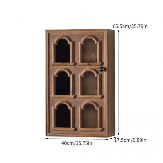 خزانه جداريه بني من الخشب الطبيعي بستايل اوربي 8840