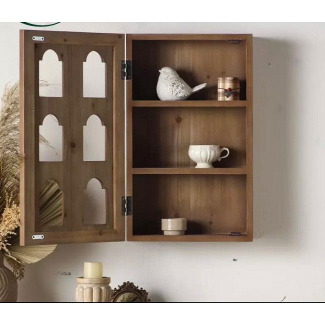 خزانه جداريه بني من الخشب الطبيعي بستايل اوربي 8840