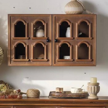 خزانه جداريه بني من الخشب الطبيعي بتصميم اوربي 8841