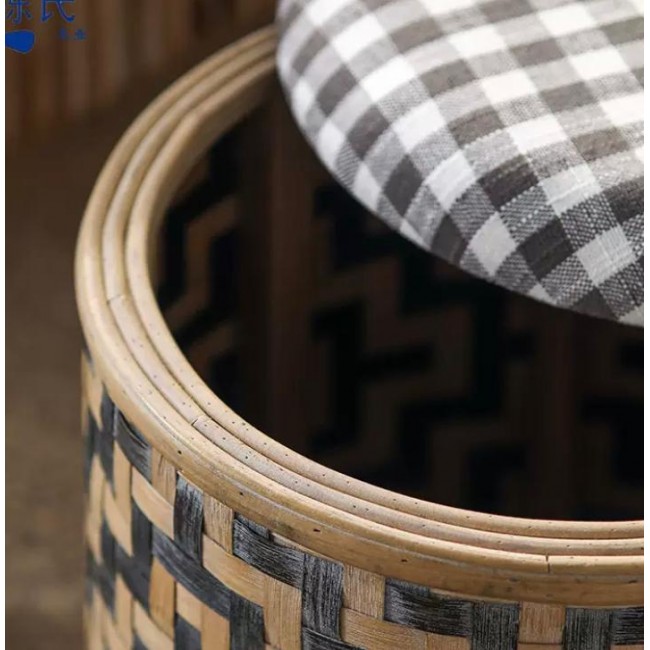 مقعد ريفي وتخزين من القش الطبيعي بتفاصيل اوربي متوفر الحجمين 8862