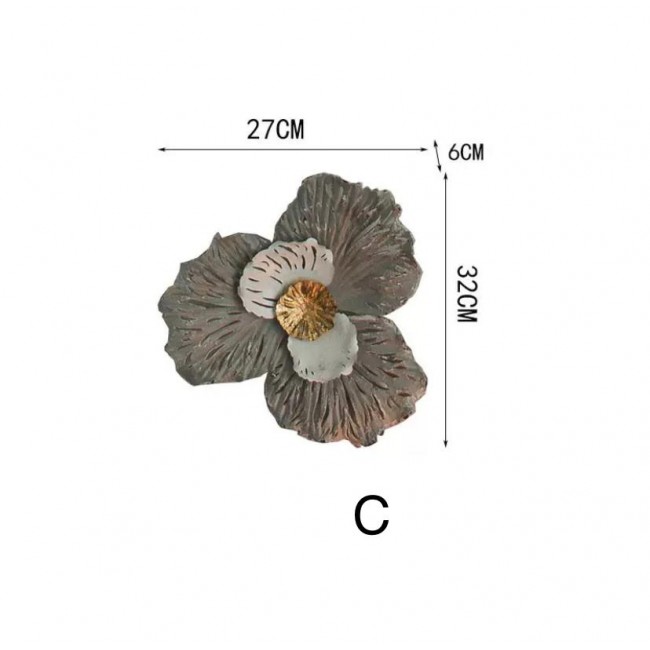 ديكور معدن جداري بتصميم الزهور متوفر 3 قطع مختلفه 8714