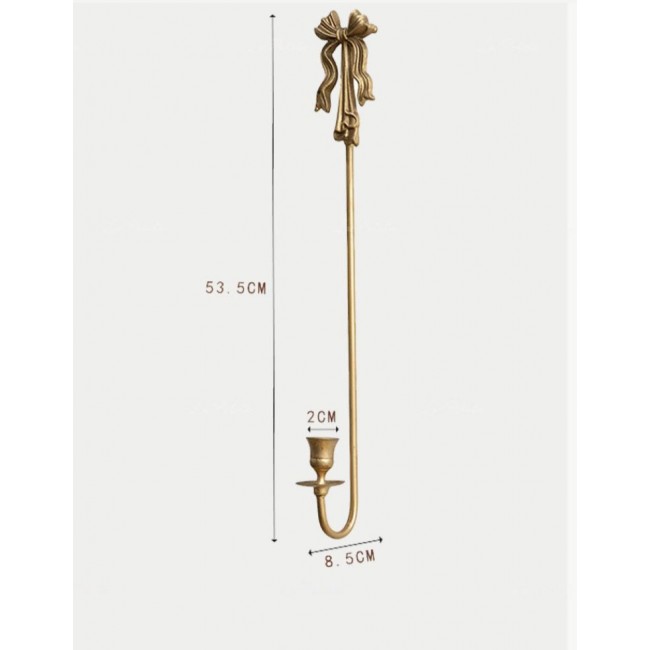 شمعدان جداري معدن ذهبي بطراز فرنسي 9200