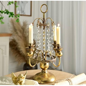 شمعدان كريستالي فاخر بطراز اوربي 9171 شمعدان كريستالي فاخر بطراز اوربي 9171