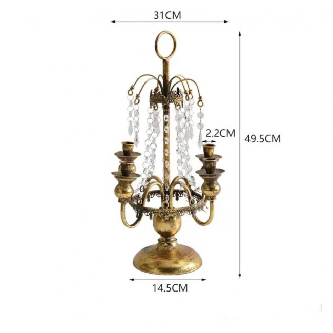 شمعدان كريستالي فاخر بطراز اوربي 9171