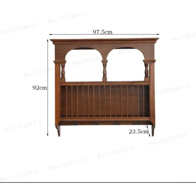 رف جداري مصنوع من الخشب الطبيعي بتصميم الريف الفرنسي 9142