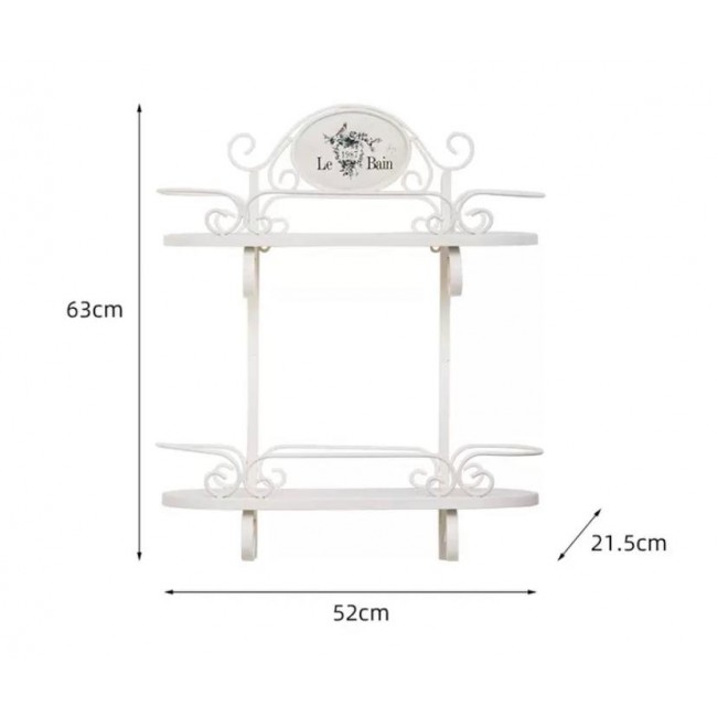 رف جداري معدن مشغول يدويا بتصميم فينتج 9145