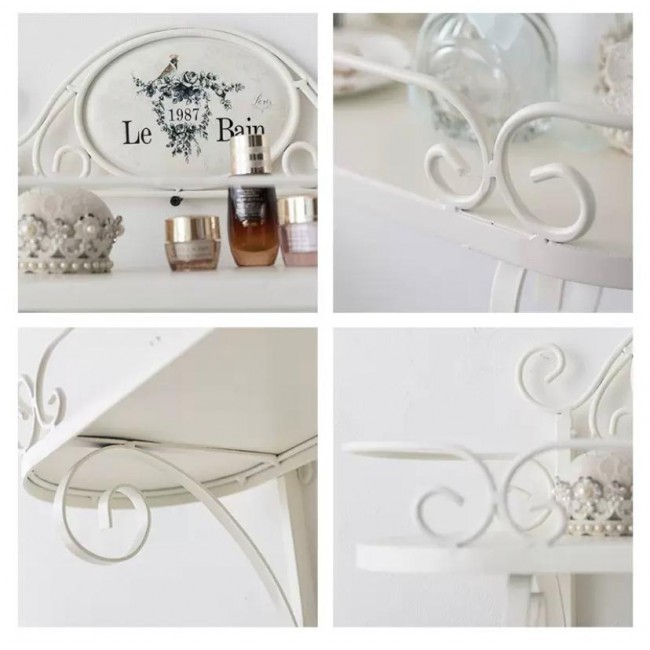 رف جداري معدن مشغول يدويا بتصميم فينتج 9145