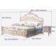 سرير نفرين بتصميم كلاسيكي ملكي على الطراز الاوربي 8611