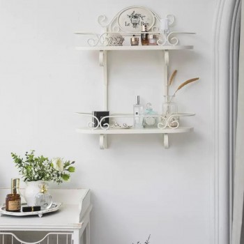 رف جداري معدن مشغول يدويا بتصميم فينتج 9145