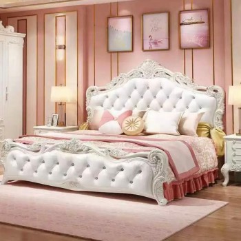 سرير نفرين بتصميم كلاسيكي ملكي على الطراز الاوربي 8611