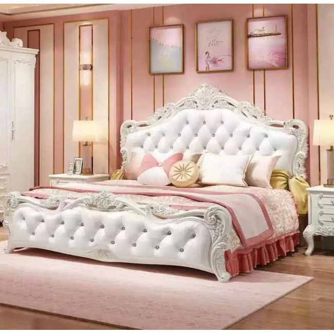 سرير نفرين بتصميم كلاسيكي ملكي على الطراز الاوربي 8611