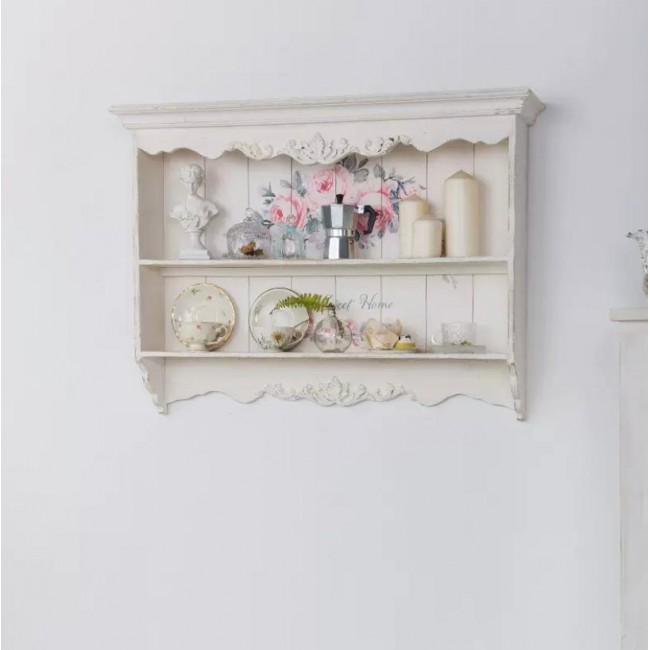 رف جداري من الخشب الطبيعي على الطراز الاوربي 9134