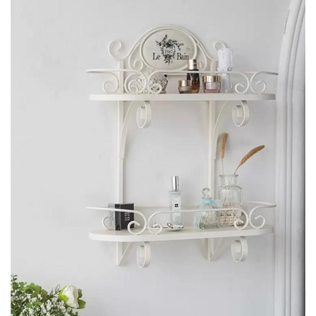 رف جداري معدن مشغول يدويا بتصميم فينتج 9145