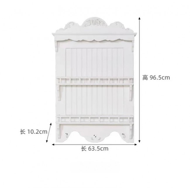 رف جداري من الخشب الطبيعي بطراز فرنسي 9098