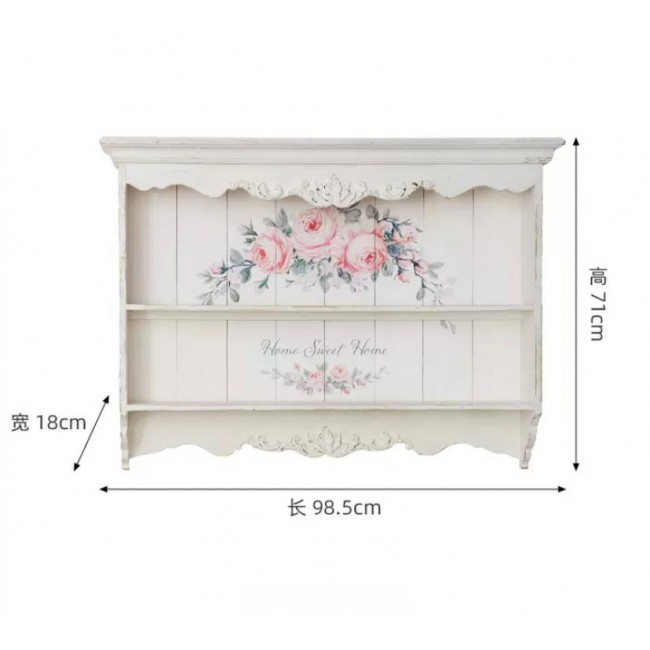 رف جداري من الخشب الطبيعي على الطراز الاوربي 9134