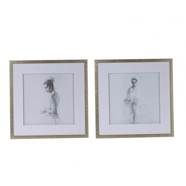 طقم لوحتين من الخشب بطابع كلاسيكي العدد2  7797