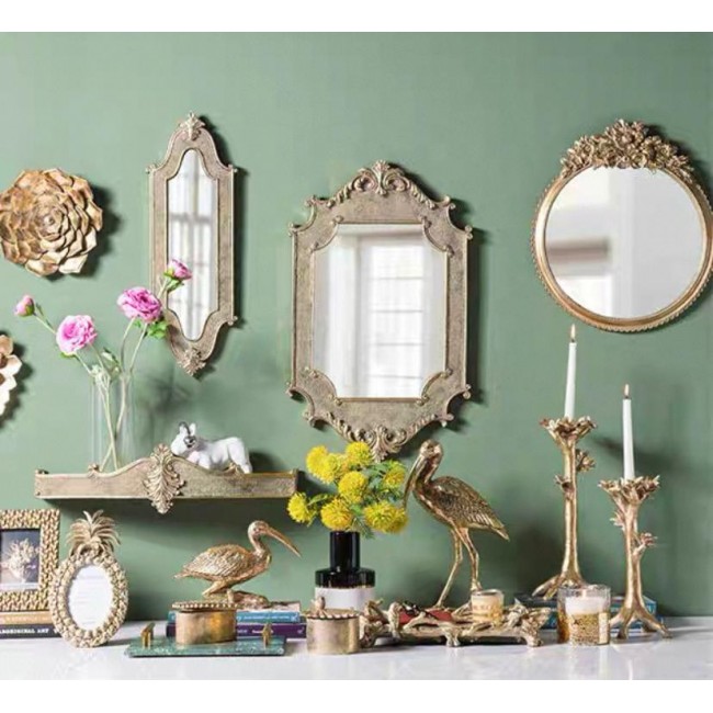 رف خشبي جداري مذهب كلاسيك 7851