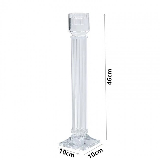 شمعدان زجاجي بتصميم اوربي متوفر الحجمين 7936