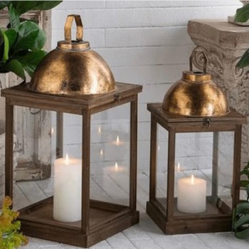 طقم شمعدان ارضيه مصنوعه من المعدن  مشغول يدويا