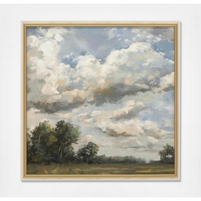 لوحه مطبوع كنفس باطار خشبي 8035