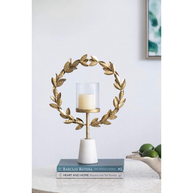 شمعدان بقاعده رخام بتصميم روماني 7814