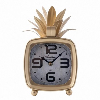 ساعه مكتبيه معدن ذهبي بتصميم أوربي 7793