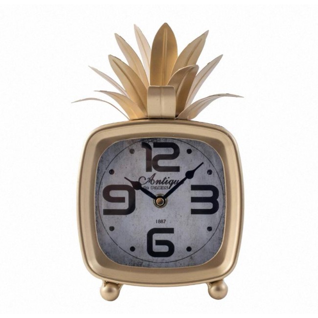 ساعه مكتبيه معدن ذهبي بتصميم أوربي 7793