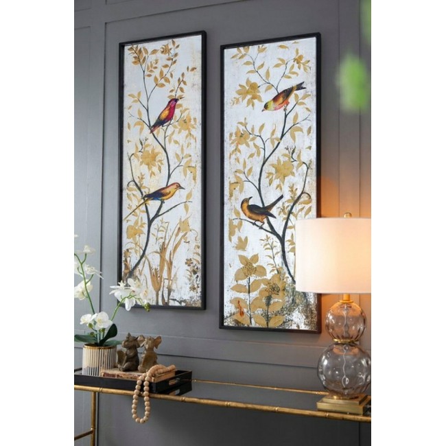 لوحه طقم مرايا كالنفس باطار خشبي مثالي لديكور المنزل 7794