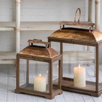 طقم فانوس ارضي معدن مذهب بتصميم أوربي فاخر 8041