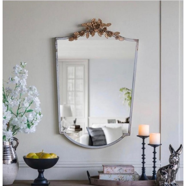 مرايا جداريه مصنوعه من المعدن المشغول يدويا فنتج ستايل 8043 بارتفاع 95cm 