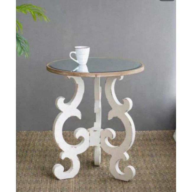 طاوله جانبيه مستديره بمرايا بتصميم شابي شيك 8113