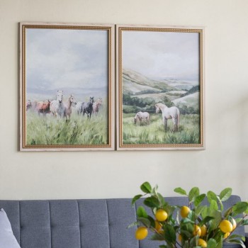 طقم لوحه مطبوع كانفس بإطار خشبي مثالي لديكور المنزل 8036