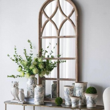 مرايا جداري باطار خشب طبيعي فاخر 7887 بارتفاع 148cm 