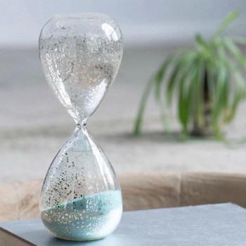 تحفه ساعه رمليه مصنوعه من الزجاج الشفاف  7842