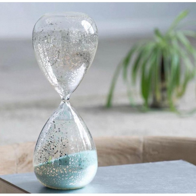تحفه ساعه رمليه مصنوعه من الزجاج الشفاف  7842