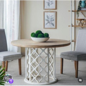 طاوله سفره مصنوعه من الخشب الطبيعي فنتج ستايل عرض السطح 120cmL7985 طاوله سفره مصنوعه من الخشب الطبيعي فنتج ستايل عرض السطح 120cmL7985