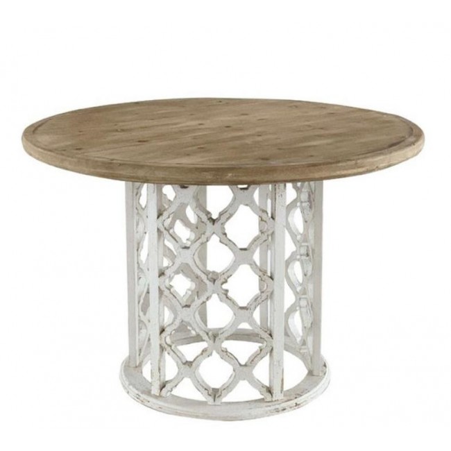 طاوله سفره مصنوعه من الخشب الطبيعي فنتج ستايل عرض السطح 120cmL7985