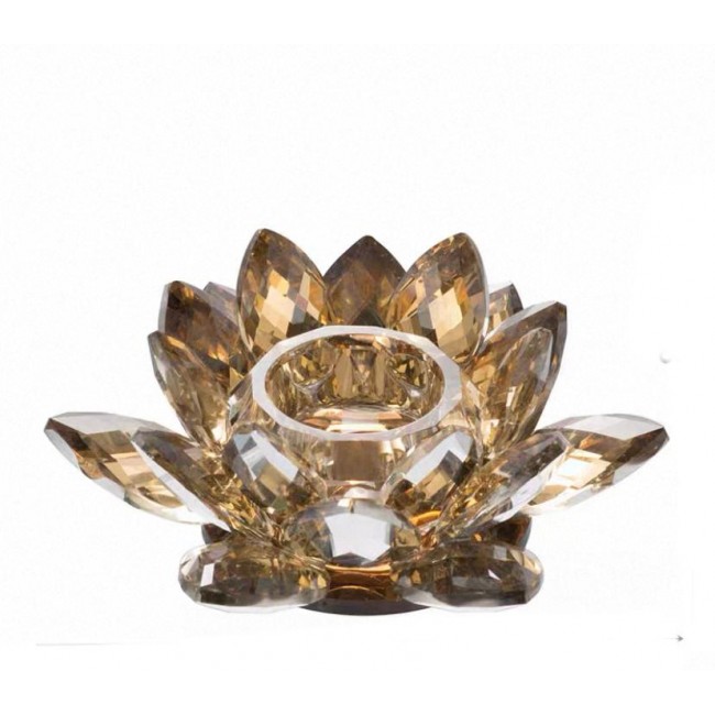 شمعدان كريستال بتصميم بتلات الورد 7846