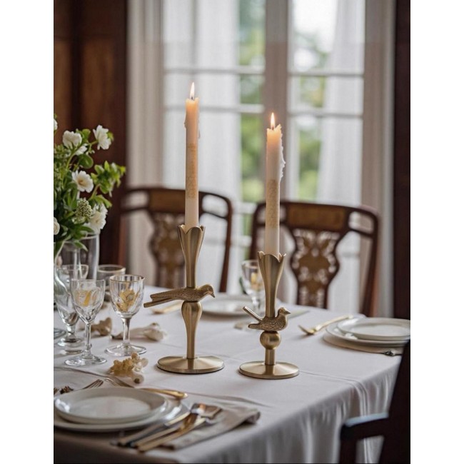 شمعدان معدن ذهبي بستايل اوربي متوفر الحجمين L8077 شمعدان معدن ذهبي بستايل اوربي متوفر الحجمين L8077