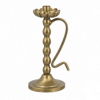شمعدان معدن مذهب مشغول يدويا على الطراز الاوربي 8083