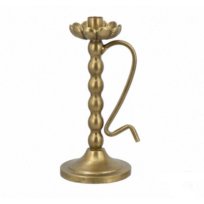 شمعدان معدن مذهب مشغول يدويا على الطراز الاوربي 8083