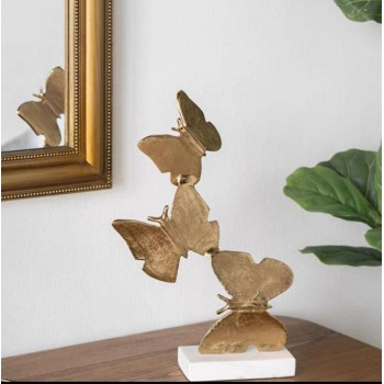 تحفه بقاعده رخاميه بتصميم فراشات ذهبيه 8066 تحفه بقاعده رخاميه بتصميم فراشات ذهبيه 8066