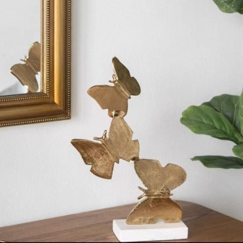 تحفه بقاعده رخاميه بتصميم فراشات ذهبيه 8066